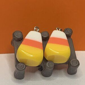 Candy Corn Earring, Halloween Earring, Funny Food Earring, Fall Earring, Candy
